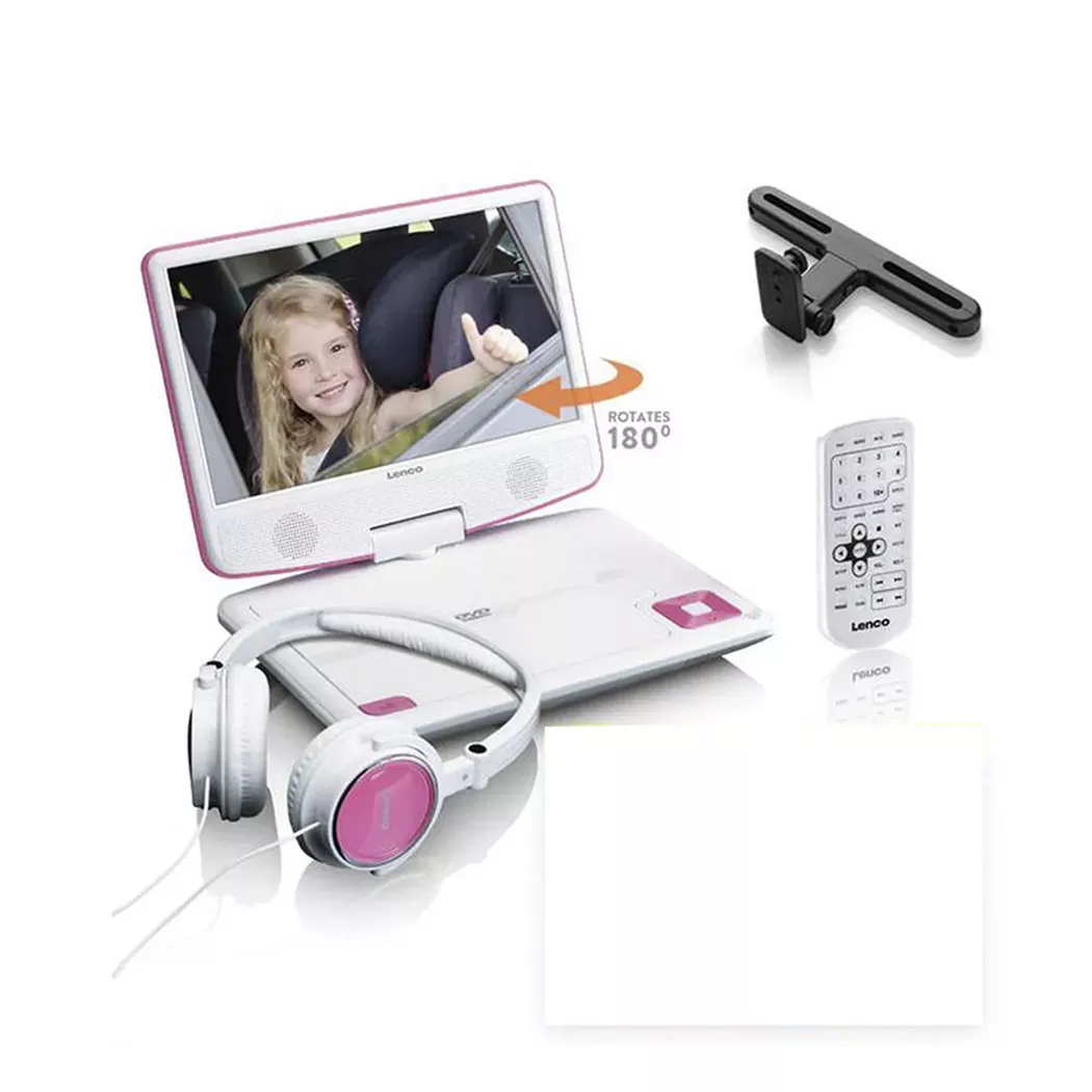 Value - lecteur DVD portable DVP-920 rose 9, 10, Blanc