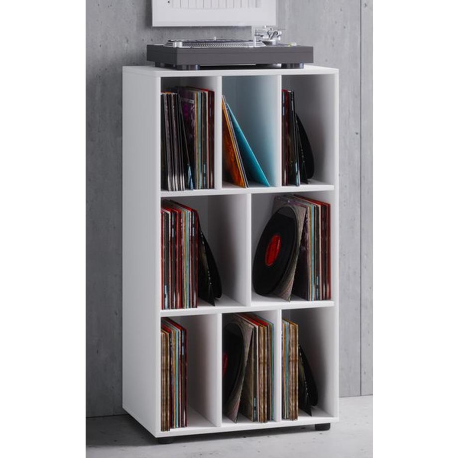 VCM Holz Schallplattenregal | Raumteiler | Maße H. 114 x B. 60 x T. 40 cm | Medienregal - Schaltino  