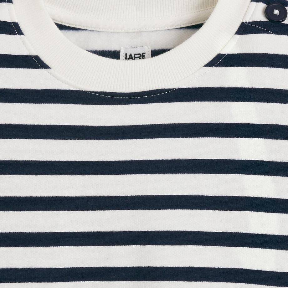 La Redoute Collections  Sweat col rond rayé en molleton 