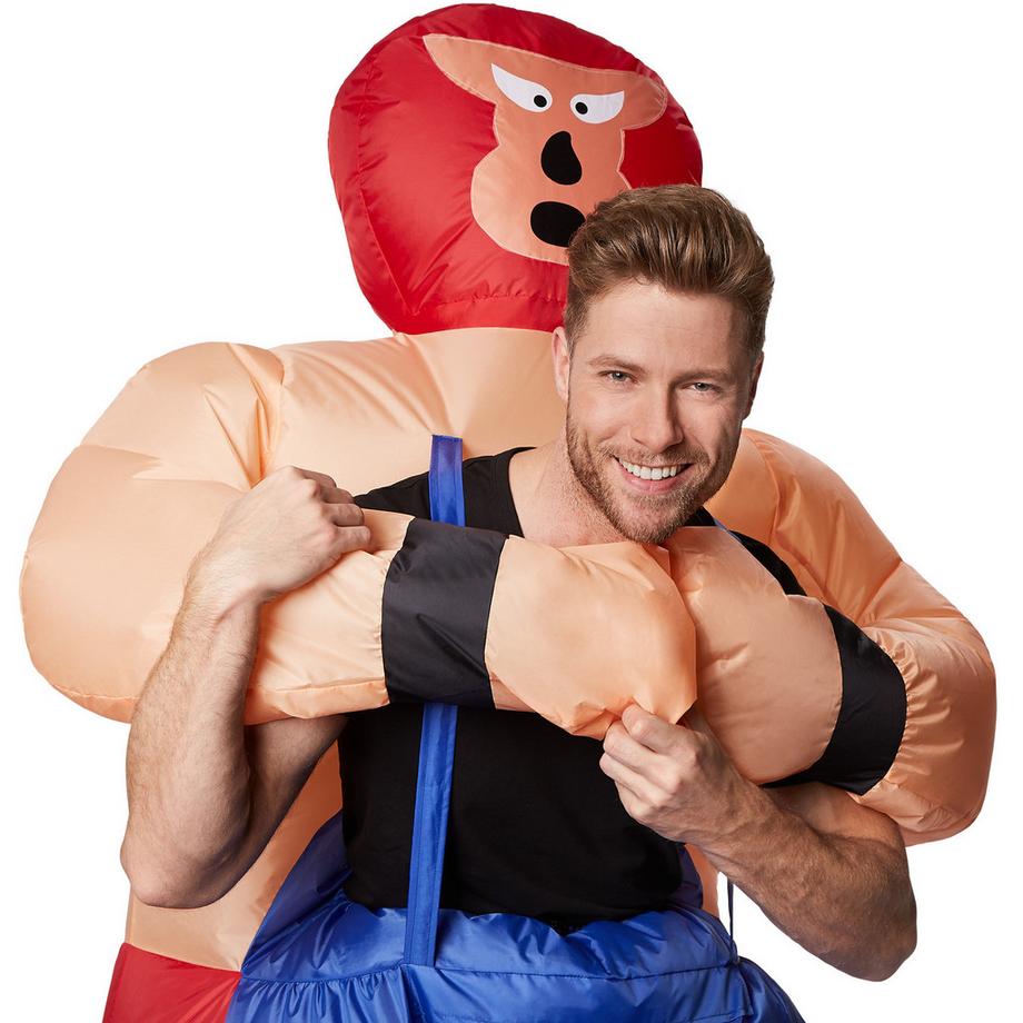 Tectake  Costume autogonfiabile con wrestler 