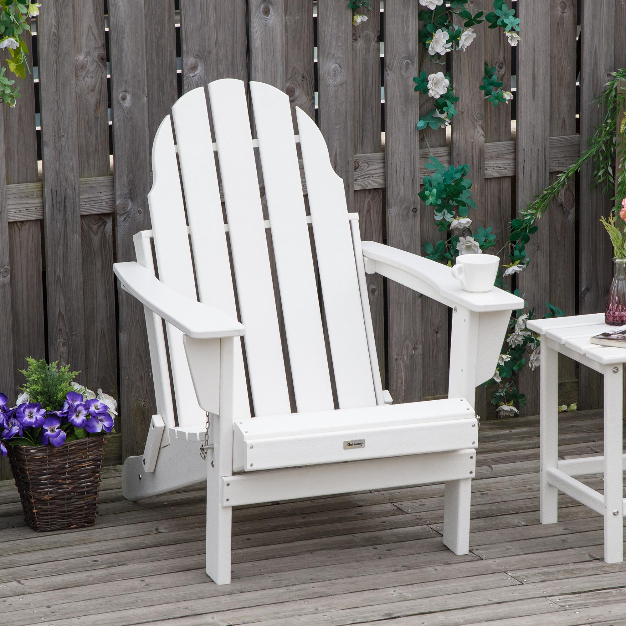 Outsunny Chaise de jardin Adirondack  