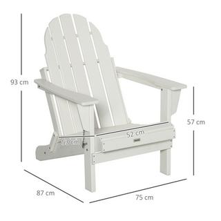 Outsunny Chaise de jardin Adirondack  