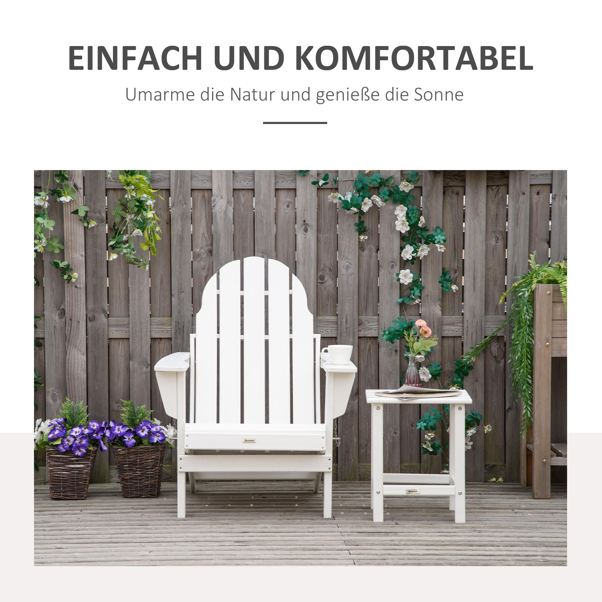 Outsunny Chaise de jardin Adirondack  