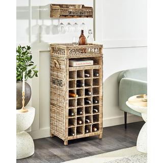 Beliani Porta bottiglie di vino en Rattan Boho BASIRA  