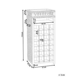 Beliani Porta bottiglie di vino en Rattan Boho BASIRA  