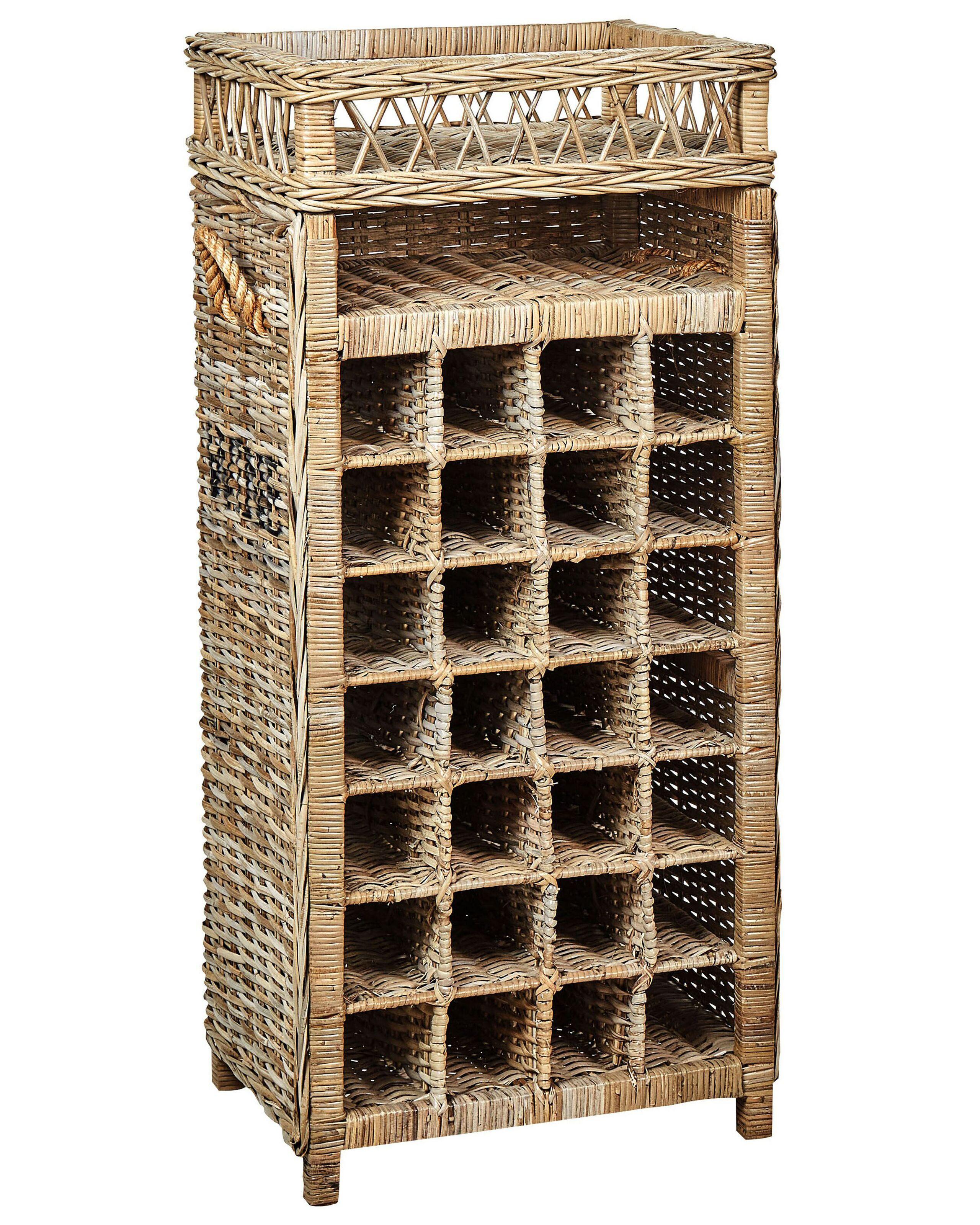 Image of Weinständer aus Rattan Boho BASIRA Weinständer aus Rattan Boho BASIRA