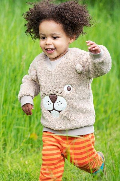 Image of Kleinkinder Fleecepullover Ted Jungen Beige 92/98