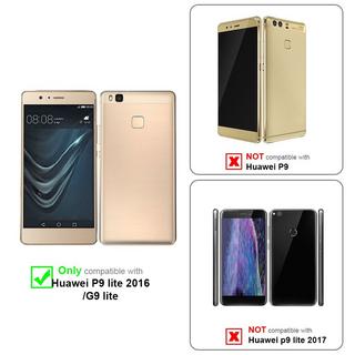 Cadorabo  Chaîne de téléphone portable compatible avec Huawei P9 LITE 2016 / G9 LITE - Coque de protection en silicone avec anneaux dorés, cordon et étui amovible 