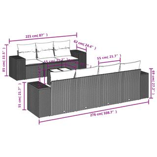 VidaXL Garten sofagarnitur poly-rattan  