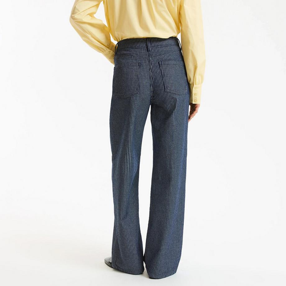 La Redoute Collections Jean large rayé Loose Fit  