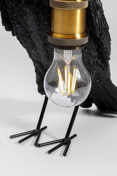 KARE Design Lampada da tavolo Crow nero opaco  