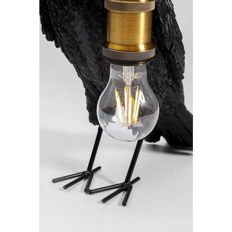 KARE Design Lampada da tavolo Crow nero opaco  