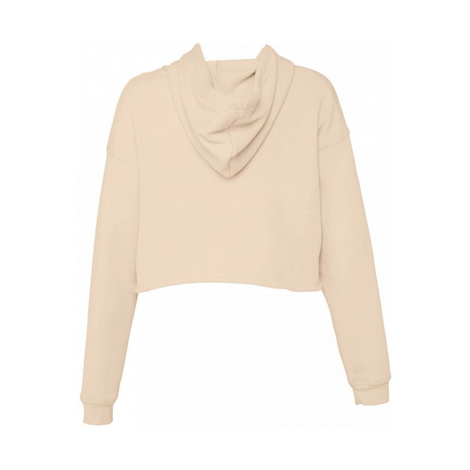 Bella + Canvas Felpa con cappuccio crop  