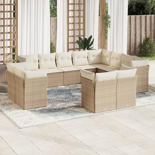 VidaXL set divano da giardino Polirattan  