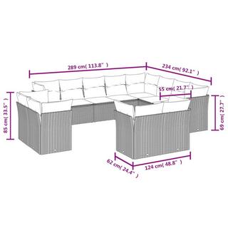 VidaXL Garten sofagarnitur poly-rattan  