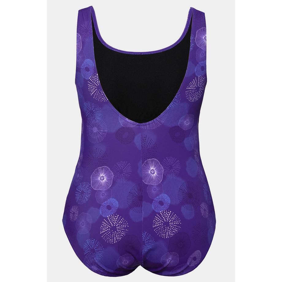 Ulla Popken Maillot de bain méduses froncé sans bonnets moulés  