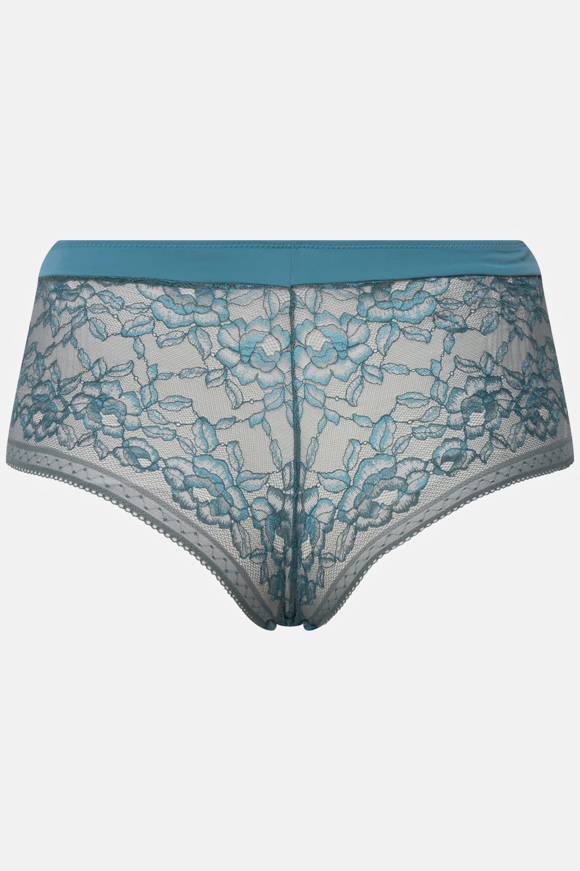 Ulla Popken  Culotte hipster, microfibre et dentelle bicolore 