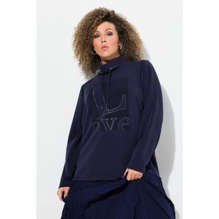 Ulla Popken Love Collo Alto Maniche Lunghe Felpa  