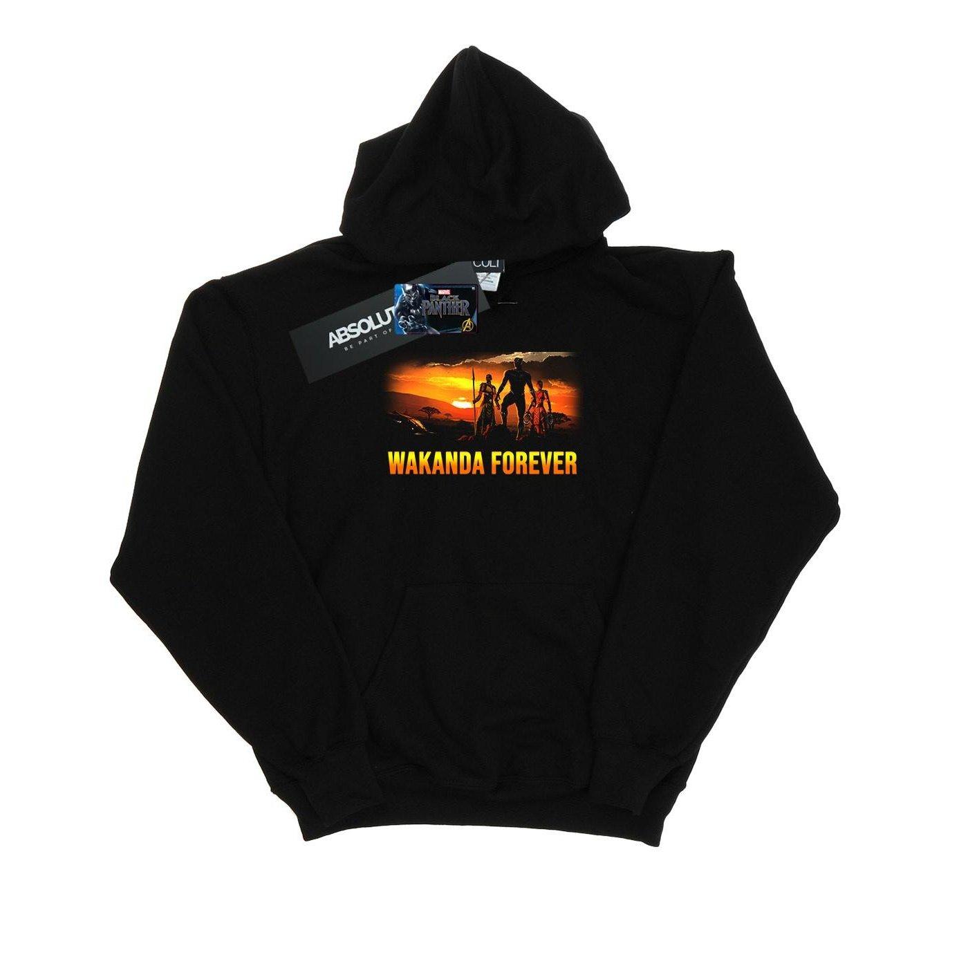 Image of Black Panther Wakanda Forever Kapuzenpullover Jungen Schwarz 152-158