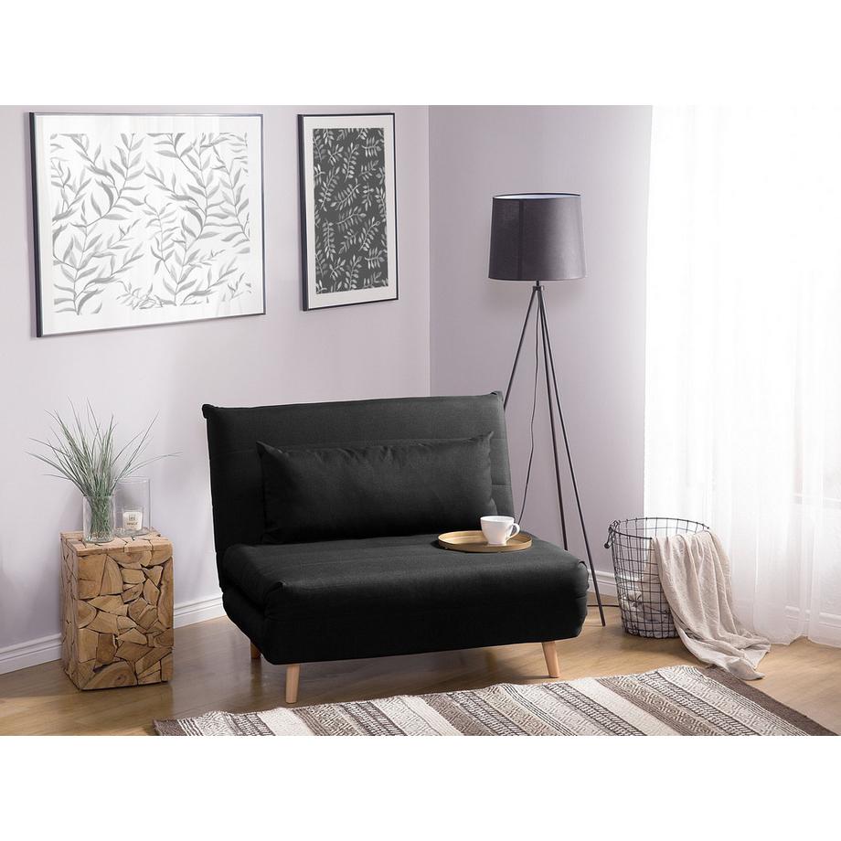 Beliani Schlafsofa aus Stoff Retro SETTEN  