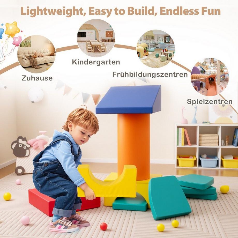 Northix Ensemble de blocs d'escalade en mousse, 10 pièces  
