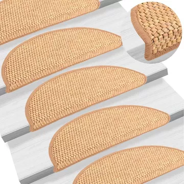 Tapis d'escalier autocollants 15 pcs tissu