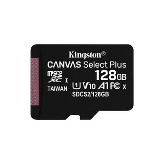 Kingston  Kingston Technology Scheda micSDXC Canvas Select Plus 100R A1 C10 da 128GB confezione singola senza adattatore 