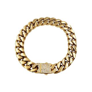 HEBE JEWELS  Bracciale stile cubano con zirconi 