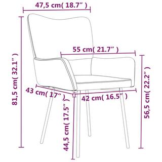 VidaXL Chaise de salle à manger velours  