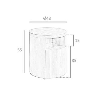 ANGEL CERDA Table de chevet bois blanc  