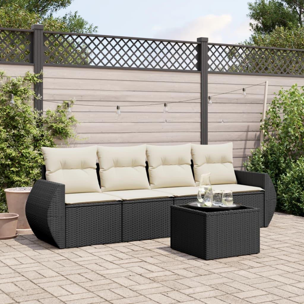 VidaXL set divano da giardino Polirattan  