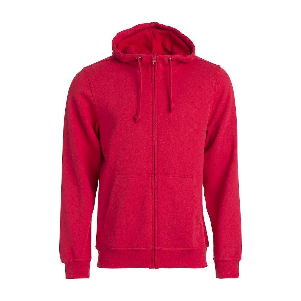 Image of Basic Hoodie Mit Durchgehendem Reißverschluss Herren Rot Bunt L