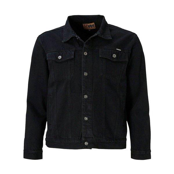 Image of Kingsize Western Trucker Style Denim Jacke Herren Schwarz 7XL
