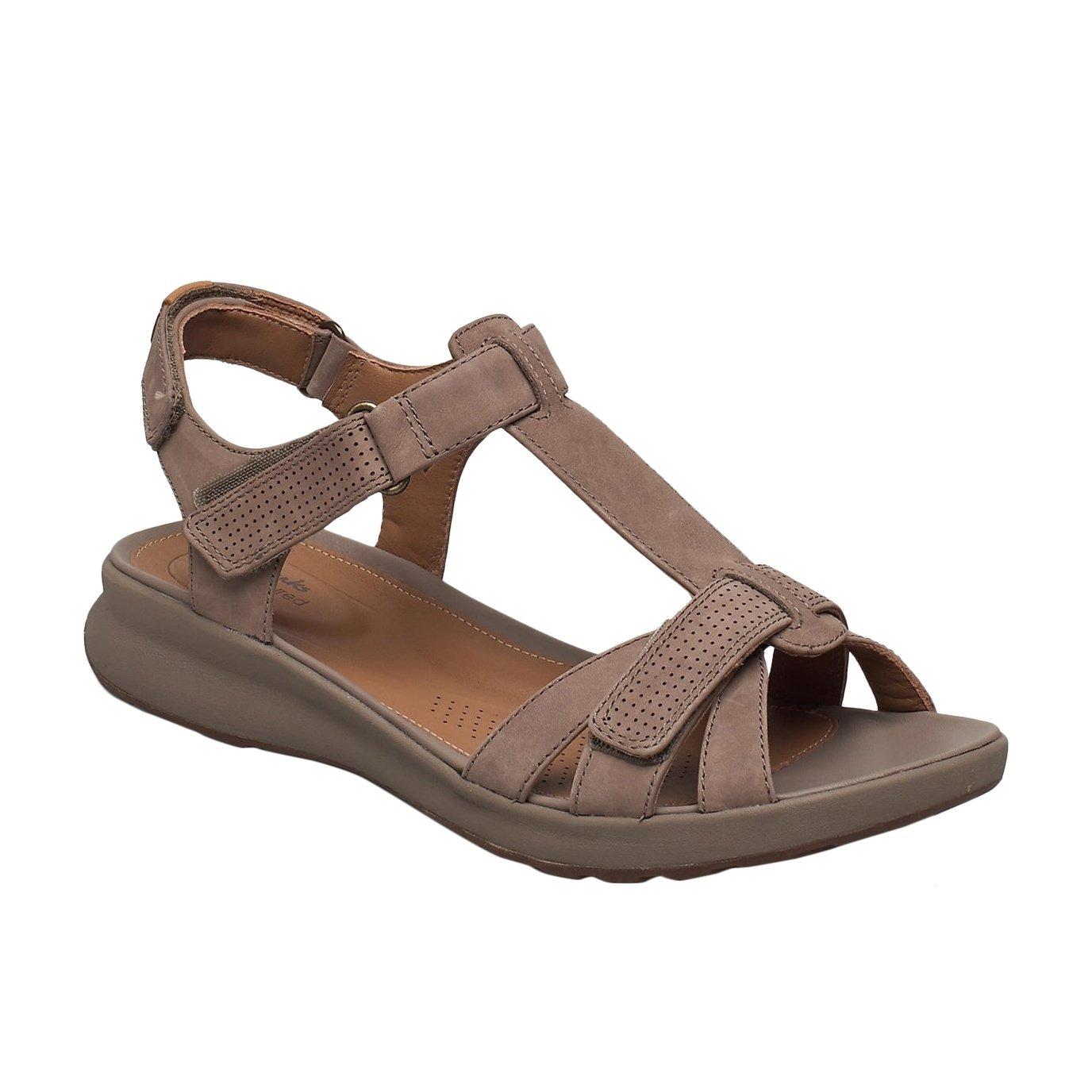 Image of Sandalen Un Adorn Vibe, Leder Damen Taupe 37