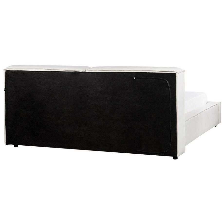 Beliani Wasserbett aus Stoff  LINARDS  