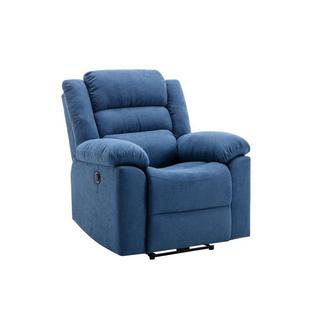 Vente-unique 3-Sitzer-Sofa & elektrischer Relaxsessel - Blau - Stoff - BUROLO  