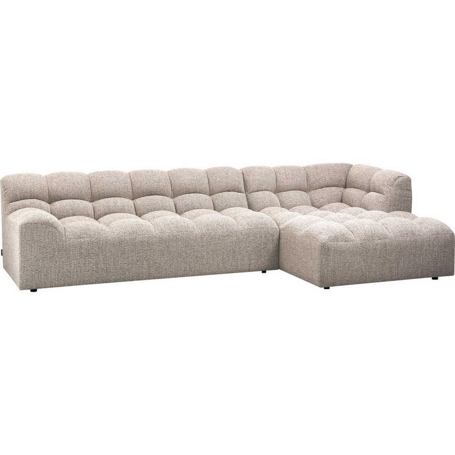 Ecksofa Allure rechts Webstoff grob natur meliert 324x165