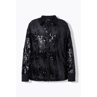 Ulla Popken Camicia con Paillettes Classic Fit Maniche Lunghe  