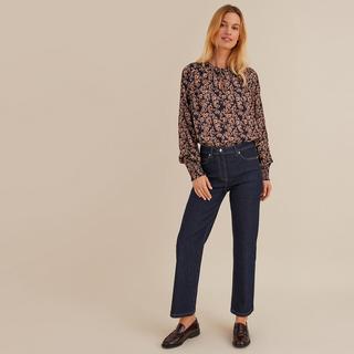 La Redoute Collections  Langärmelige Bluse mit Blumenmuster & rundem Ausschnitt 