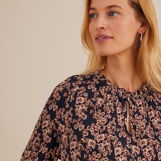 La Redoute Collections  Langärmelige Bluse mit Blumenmuster & rundem Ausschnitt 