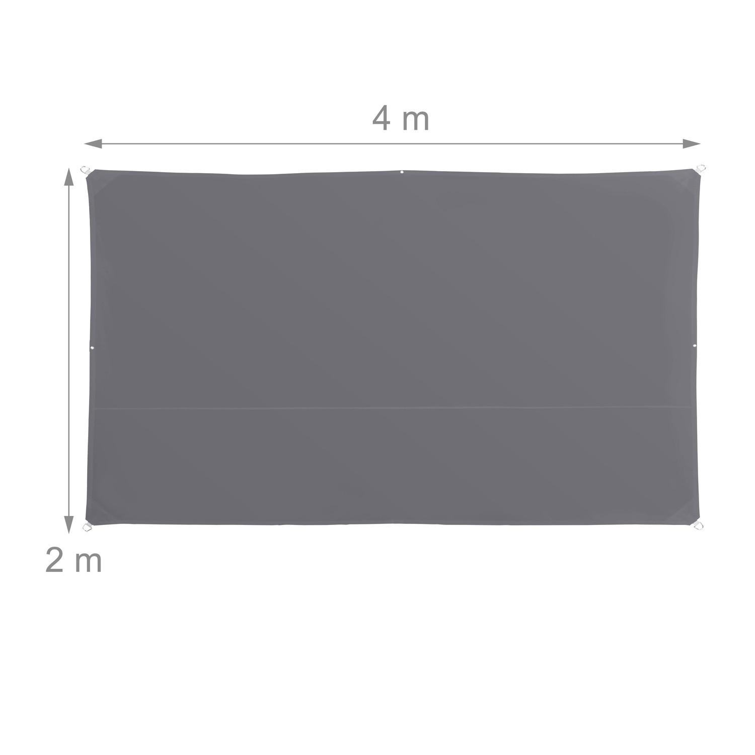 B2X Voile d'ombrage rectangulaire gris  