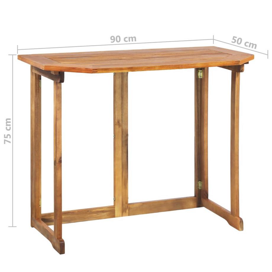 VidaXL set da bistrot Legno di acacia  