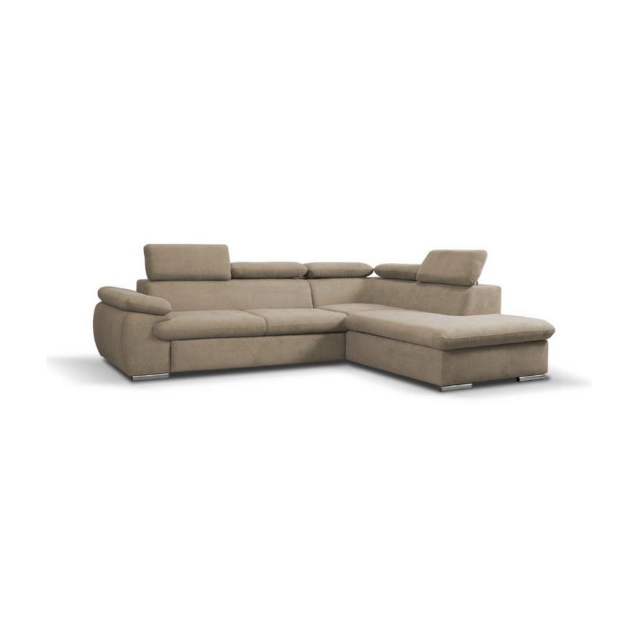 Vente-unique Ecksofa mit Schlaffunktion Bettkasten FABIEN Ecke Rechts  