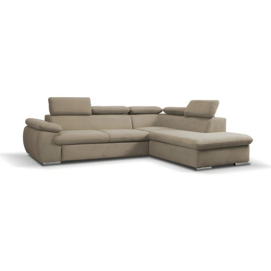 Ecksofa mit Schlaffunktion Bettkasten FABIEN Ecke Rechts