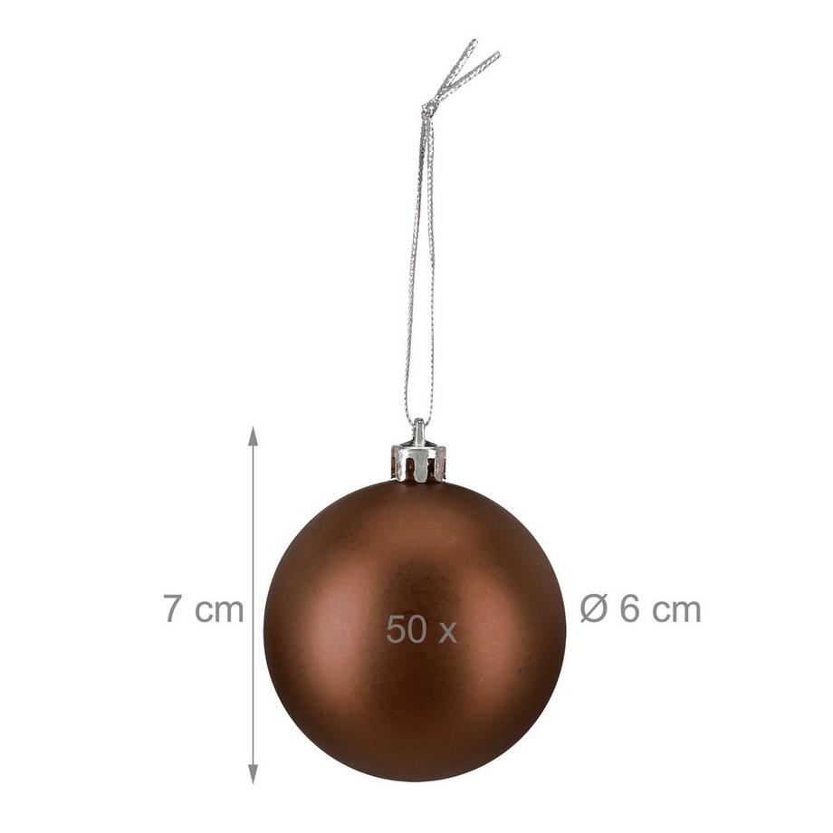 Northix Set di palline di Natale opache  