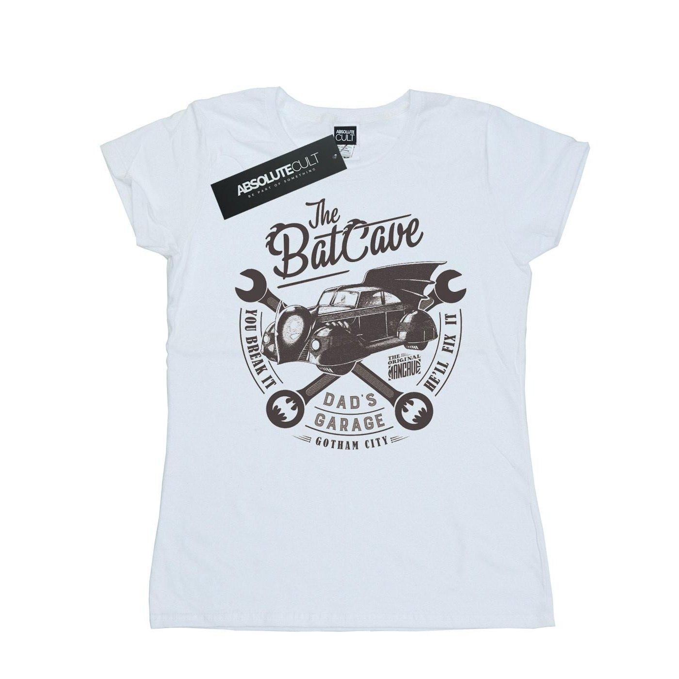 Image of Batman Dad's Garage Tshirt Damen Weiss XL