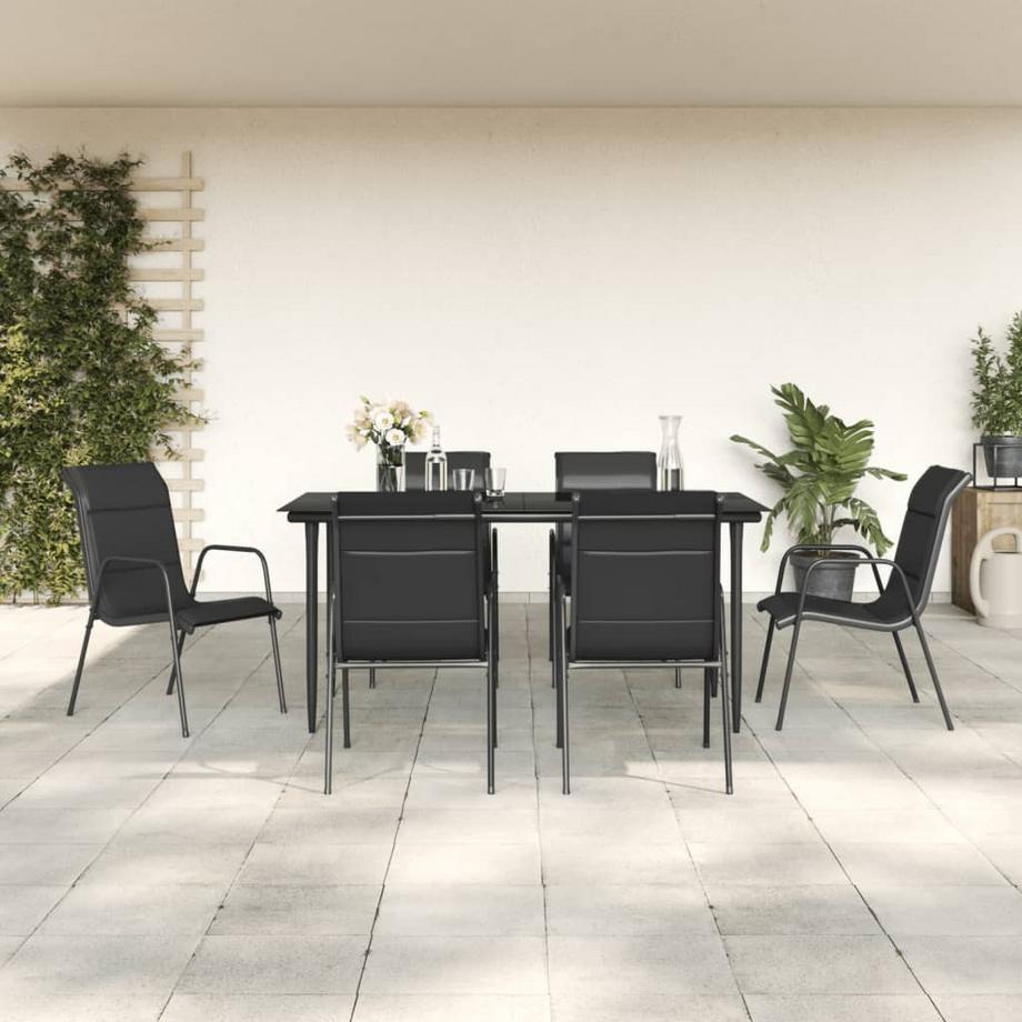 VidaXL set da pranzo da giardino Acciaio  