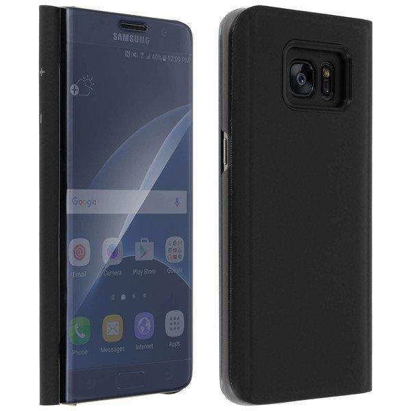 Avizar  Étui folio Miroir Noir Galaxy S7 Edge 