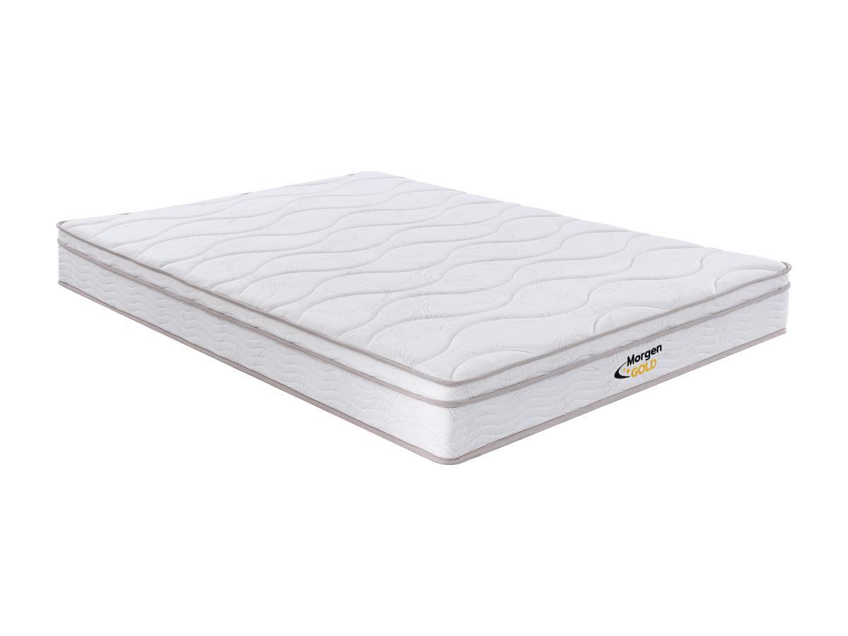 MORGENGOLD Set 140x190cm Rete vano Bianco + Materasso molle 3 zone con memory foam sp.20cm - WOLKENTANZ di MORGENGOLD  