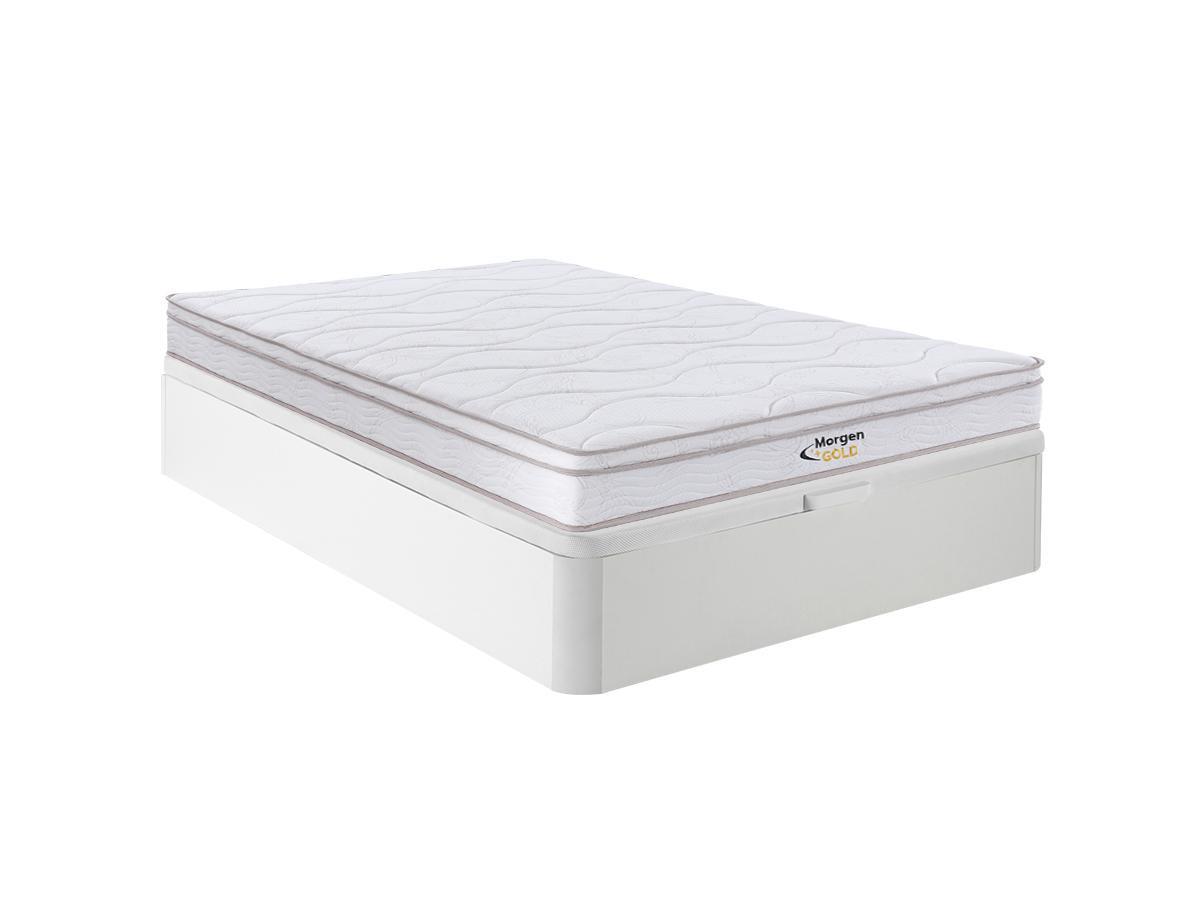 MORGENGOLD Set 140x190cm Rete vano Bianco + Materasso molle 3 zone con memory foam sp.20cm - WOLKENTANZ di MORGENGOLD  